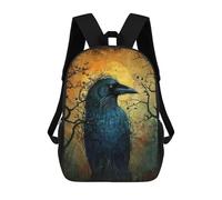 sinyumoney Raven Light Mochila Infantil Para Niñas, Mochila Escolar 3D, Mochila Para Niños Pequeños, Mochila Informal De Día, Mochila Escolar De Moda 17inch