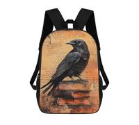 sinyumoney Raven On Old Vintage Books Mochila Infantil Con Impresión 3D, Mochila Escolar Para Niños, Mochila Informal Divertida Para Niños Y Adolescentes 17inch