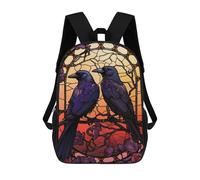 sinyumoney Ravens Huginn And Muninn Mochila Ronaldo, Mochila Infantil, Mochila Escolar Para Estudiantes, Mochila Para Libros, Mochila Escolar Impresa En 3D Para Niños Y Niñas, 17inch