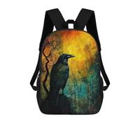sinyumoney Ravens Midnight Watch Mochila Escolar Mochilas Escolares Para Niñas Y Niños Mochila Con Bolsillo Mochila Escolar De Moda Para Niños 17inch