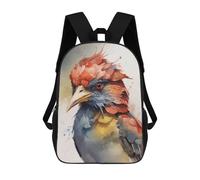 sinyumoney Red Bird Head Watercolor Mochilas Escolares Para El Trabajo, Negocios, Universidad, Escuela Para Adolescentes, Chicas, Chicos, Mujeres Y Hombres 17inch