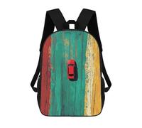 sinyumoney Red Car on Colorful Road Mochilas Infantiles Impresas En 3D De 17 Pulgadas. Mochila Escolar Informal Impresa En 3D Para Niños De Primaria Y Secundaria.