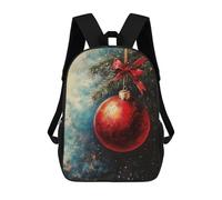 sinyumoney Red Christmas Ornament Mochila Infantil Escolar Para Niños Con Estampado 3D De Dibujos Animados, Mochila Escolar Para Estudiantes, Mochila Para Portátil Para Niños Y Niñas 17inch