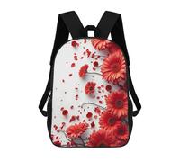 sinyumoney Red Daisy Flowers Mochila Escolar Ligera Para Aeropuerto, Estudiantes Universitarios, Mochila Para Adolescentes, Chicas, Chicos, Mujeres Y Hombres 17inch