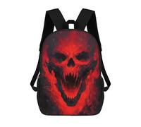 sinyumoney Red Demon Skull Mochila Escolar Para Niñas Mochila Impermeable Mochila Informal De Día Mochila Ligera Para Niño Y Niña Mochila Escolar 17inch
