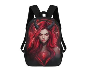sinyumoney Red Devil Woman Art Print Mochila Escolar Ligera Para Aeropuerto Y Universidad Para Niñas Y Adolescentes 17inch