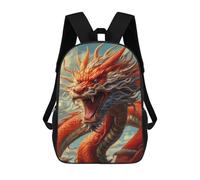 sinyumoney Red Dragon Artwork Mochila Escolar Infantil Impresa En 3D Para Niños, Mochila De Viaje De Alta Capacidad, Bolsas Para Libros, Mochila Escolar Infantil 17inch