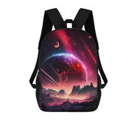 sinyumoney Red Evil Stellar Horizon Mochilas De Moda Impresas En 3D 17inch Mochila Escolar Informal Para Niños De Primaria Y Secundaria