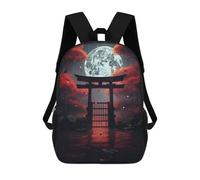sinyumoney Red Fantasy Gate in Japan Mochilas Informales Para Niños, Mochila Escolar Para Adolescentes, Niñas Y Niños, Mochilas Para Libros 17inch