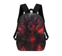 sinyumoney Red Fiery Evil Dragon Mochila Infantil, Mochila Escolar Para Niños Y Adolescentes, Mochila De Viaje, Mochila Escolar, Mochila Para Libros 17inch