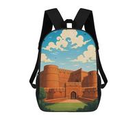 sinyumoney Red Fort Agra by Day Mochila Infantil Para Niñas Y Niños, Mochila De Día, Escuela Primaria, Perfecta Para La Vuelta Al Cole O Educación Física, Regalos Y Viajes 17inch