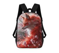 sinyumoney Red Fox Fantasy Mochila Escolar Ligera E Informal Para El Día A Día, Ideal Para La Escuela, El Trabajo O Los Viajes 17inch
