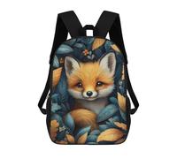 sinyumoney Red Fox In Autumn Leaves Mochila Escolar Impresa En 3D Mochilas Informales Para Niños Mochila Escolar Impresa En 3D Para Niños De Primaria Y Secundaria 17inch