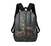 sinyumoney Red Fox in Forest Mochilas Para Niños Mochila Escolar Mochila Escolar Impresa En 3D Para Niños Estudiantes De Primaria Y Secundaria 17inch
