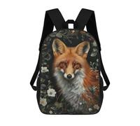 sinyumoney Red Fox In The Garden Mochila Escolar Grande, Ligera E Informal: Perfecta Para Viajes, Trabajo Y Uso Diario 17inch