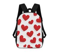 sinyumoney Red Hearts Pattern Mochilas Para Niños Y Estudiantes, Mochilas Escolares Impresas En 3D, Mochilas Para Estudiantes De Primaria Y Secundaria Para Niños Y Niñas 17inch