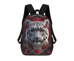 sinyumoney Red Leopard with Butterflies Mochila Escolar/para Ordenador Portátil Para Colegio/trabajo/viajes Para Camping, Aventuras Al Aire Libre Y Viajes Diarios 17inch