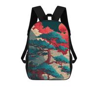 sinyumoney Red Moon Rising Mystical Landscape Mochila Escolar Infantil Impresa En 3D Para Niños, Mochila De Viaje De Alta Capacidad, Mochilas Para Libros De 17 Pulgadas Para Niños