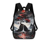 sinyumoney Red Moon Serenity Mochilas Para Niños Mochila Escolar Mochila Escolar Impresa En 3D Mochilas Escolares De Moda Para Niños De Primaria Y Secundaria 17inch