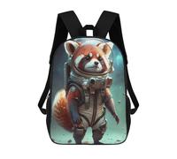 sinyumoney Red Panda Astronaut in Space -1 Mochila Escolar Infantil Impresa En 3D Para Niños, Mochilas De Viaje, Bolsas Para Libros Para Niños Estudiantes De Primaria 17inch
