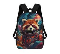 sinyumoney Red Panda Astronaut in Space -2 Mochila Escolar Impresa En 3D 17inch Mochila Escolar Infantil Mochilas De Viaje Mochila Informal De Moda Para Niños Y Estudiantes