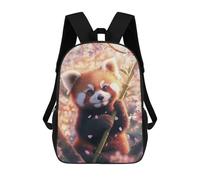 sinyumoney Red Panda in Cherry Blossoms Mochila Escolar Grande, Ligera E Informal Para Niñas, Niños Y Adolescentes 17inch