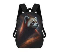 sinyumoney Red Panda in Space -7 Mochilas De 17 Pulgadas Para Niños, Mochilas Escolares Impresas En 3D Para Estudiantes De Primaria Y Secundaria, Para Niños Y Niñas.