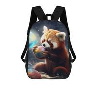 sinyumoney Red Panda in Space Mochila Escolar Para Niños, Mochila Escolar De Gran Capacidad Para Niños, Mochila Escolar 3D, Regalos Para Niños 17inch