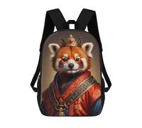sinyumoney Red Panda King Mochilas Para Niños Mochila Escolar Mochila Escolar Impresa En 3D Para Niños Estudiantes De Primaria Y Secundaria 17inch