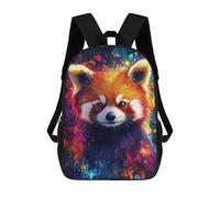 sinyumoney Red Panda Splash Art Mochila Escolar Infantil, Mochilas Impresas En 3D, Mochilas Escolares De Moda Para Niños De Primaria Y Secundaria 17inch