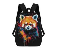 sinyumoney Red Panda Splash Art Mochilas Escolares Para Niños Y Niñas, Mochilas Deportivas Informales Para Primaria, Mochilas De Gran Capacidad Para Libros 17inch