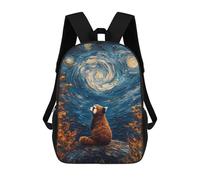 sinyumoney Red Panda Starry Night Mochila Escolar Infantil De Moda Informal Mochilas Infantiles Impresas En 3D Mochila Grande Para Niño 17inch