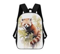 sinyumoney Red Panda Watercolor Mochila Escolar Para Niños, Mochila Escolar De Gran Capacidad Para Niños, Mochila Escolar 3D, Regalos Para Niños 17inch