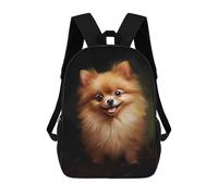 sinyumoney Red Pomeranian Dog Mochilas Para Niños Mochila Escolar De Moda Mochila Escolar Impresa En 3D Para Niños Estudiantes De Primaria Y Secundaria 17inch
