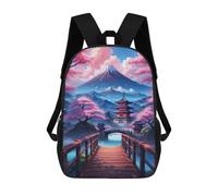 Sinyumoney Red Rose Night Atmosphere Mochila Escolar, Profesional Y Resistente Para Ordenador Portátil, Para Niñas, Niños Y Adolescentes, Fuji Mountain Beautiful, 17"