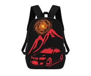 sinyumoney Red Sport Car Mochila Escolar, Mochila Para Portátil, Mochila Para Camping, Aventuras Al Aire Libre Y Viajes Diarios 17inch