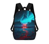 sinyumoney Red Sun Antarctica Mochila Escolar Impresa En 3D Para Niños, Mochila Escolar Informal De Moda Para Viajes Para Niños Y Estudiantes 17inch