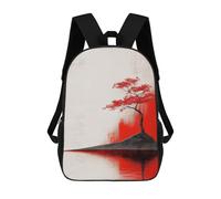 sinyumoney Red Tree Island Painting Mochila Escolar De 17 Pulgadas Impresa En 3D Mochilas Infantiles Mochila Genial Impresa En 3D Para Niños De Primaria Y Secundaria
