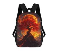 sinyumoney Red Tree Under Fiery Moon Mochila Escolar Impresa En 3D Mochilas Informales Para Niños Mochila Escolar Impresa En 3D Para Niños De Primaria Y Secundaria 17inch