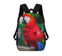 sinyumoney Red Yellow And Blue Parrot Mochila Escolar Para Niños Y Niñas, Mochila Informal De Viaje, Mochila De Gran Capacidad Para El Día A Día 17inch