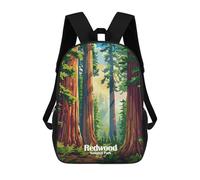 sinyumoney Redwood National Park Illustration Mochila Infantil Para Niñas Y Niños, Mochila De Día, Escuela Primaria, Perfecta Para La Vuelta Al Cole O Educación Física, Regalos Y Viajes 17inch