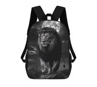 sinyumoney Regal Lion Moonlit Majesty -1 Mochila Escolar, Bolso De Negocios, Bolso Para Portátil Duradero Para Campus, Actividades Al Aire Libre, Viajes Y Deportes 17inch