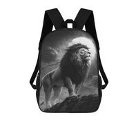 sinyumoney Regal Lion Moonlit Majesty -2 Mochila Escolar Ligera E Informal Para Adolescentes, Niños, Mujeres Y Hombres 17inch