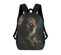 sinyumoney Regal Lion Portrait Mochila Escolar Ligera Mochila Escolar De Día Mochila Para Libros Para La Universidad Para Acampar Aventuras Al Aire Libre Y Viajes Diarios 17inch