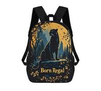sinyumoney Regal Panther in Moonlight Mochilas Para Niños Mochila Escolar Mochila Escolar Impresa En 3D Para Niños Estudiantes De Primaria Y Secundaria 17inch