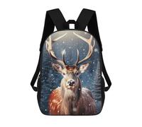 sinyumoney Reindeer Christmas Animals Mochila Escolar Para Niños Mochila Escolar Impresa En 3D Mochila Escolar De Moda Para Niños De Primaria Y Secundaria 17inch