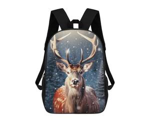 sinyumoney Reindeer Christmas Animals Mochila Escolar Para Niños Mochila Escolar Impresa En 3D Mochila Escolar De Moda Para Niños De Primaria Y Secundaria 17inch
