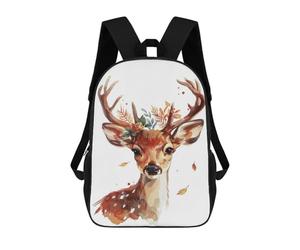 sinyumoney Reindeer Flower Mochilas Escolares Resistentes Al Agua Mochila Escolar De Negocios - Perfecta Para Viajes, Trabajo Y Uso Diario 17inch