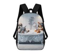 sinyumoney Relaxing Bath Time for Friends Mochila Escolar Impresa En 3D Para Niños, Mochila Escolar, Mochilas De Viaje, Bolso Informal De Moda Para Niños Y Estudiantes 17inch