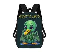 sinyumoney Release The Quacken Cute Mochilas Para Niños Y Estudiantes, Mochilas Escolares Impresas En 3D, Mochilas Para Estudiantes De Primaria Y Secundaria, Mochilas Para Niños Y Niñas 17inch
